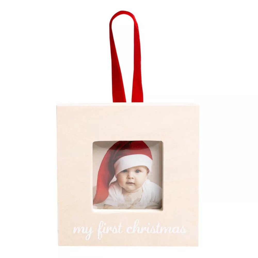 my first christmas photo ornament pearhead